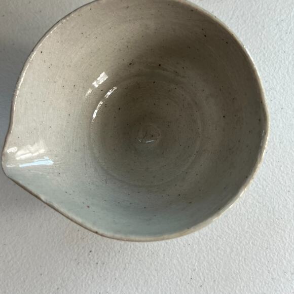 Studio Art Pottery Ceramic Matcha Bowl Hand Painted Strawberries Unique Gray - Picture 4 of 10